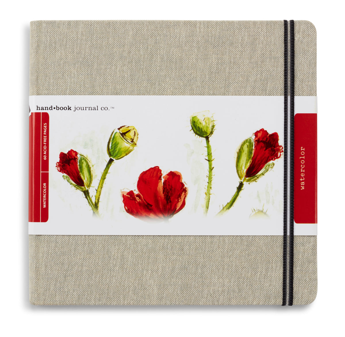 Global Paper Linen Watercolour Journal 200gsm – Square 8.25 x 8.25in (21 x 21cm)