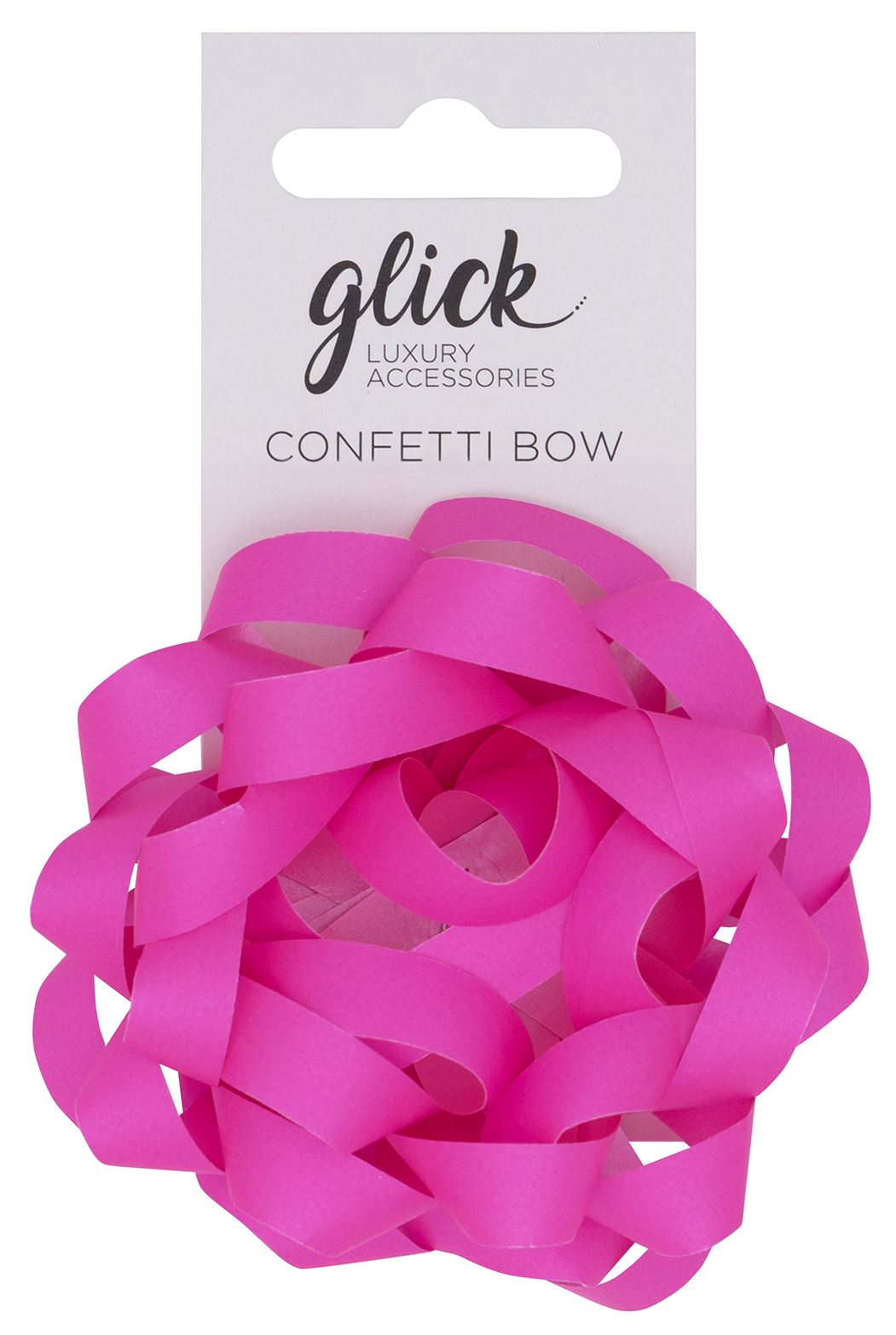 Neon Pink Confetti Gift Bow