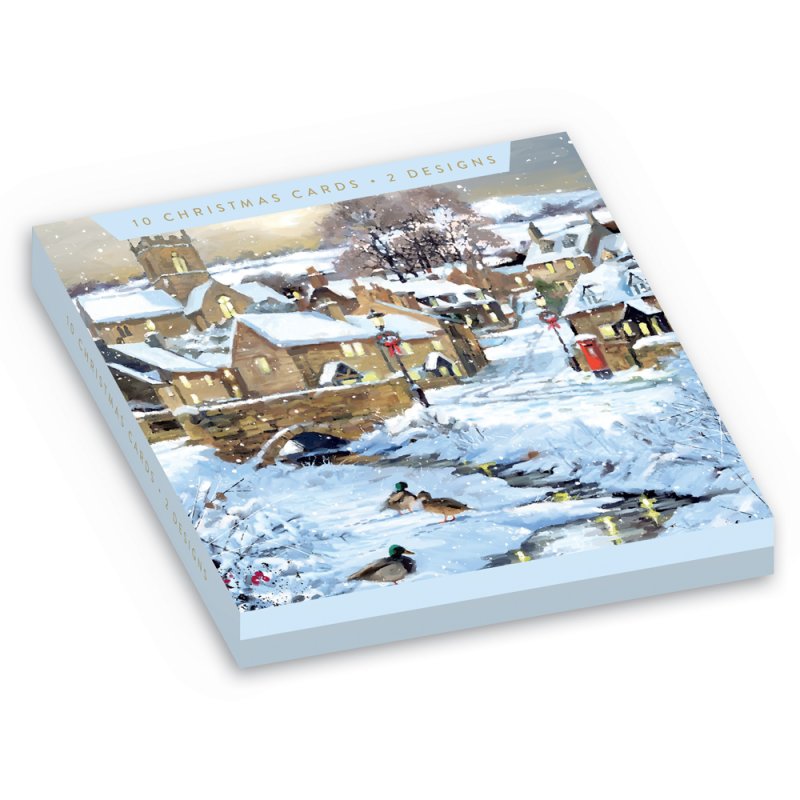 Winter Snow Village Christmas Card Wallet