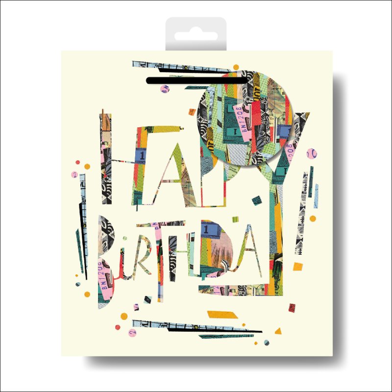 Mambo Happy Birthday Collage Text Medium Gift Bag