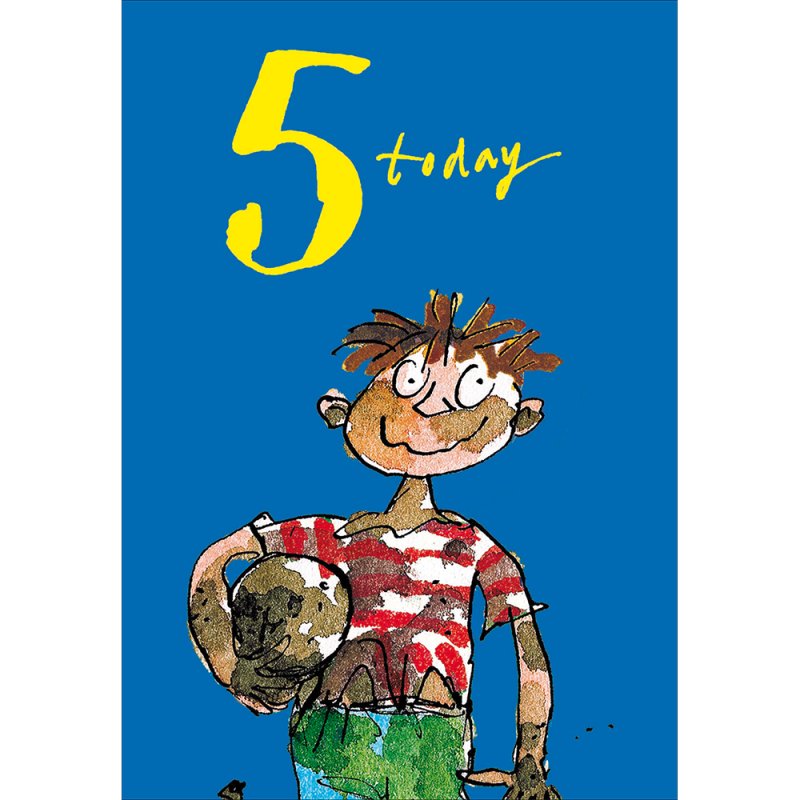 Football Hero 5th Birthday Card