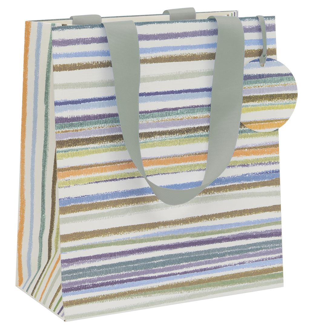 Horizontal Stripes Medium Gift Bag by Stephanie Dyment