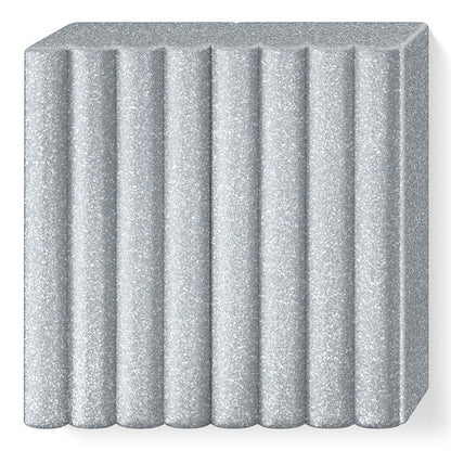 FIMO effect 57g glitter silver polymer clay, block