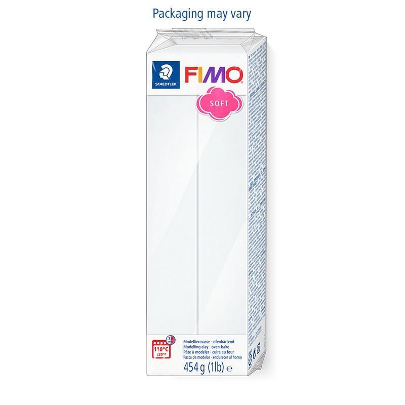 FIMO Soft Polymer Clay 454g Block – White (8021-0)