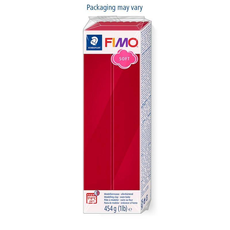 FIMO Soft Polymer Clay 454g Block – Cherry Red (8021-26)