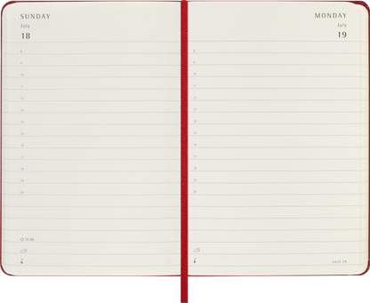Moleskine 2027 Daily Diary – 12 Months, Pocket, Hard Cover, Scarlet Red