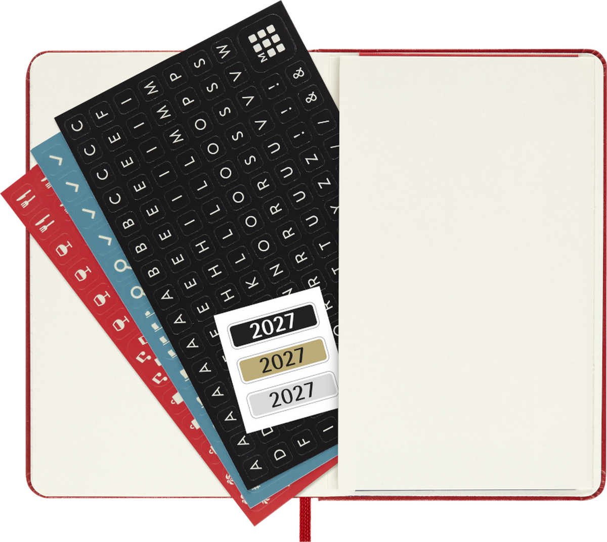 Moleskine 2027 Daily Diary – 12 Months, Pocket, Hard Cover, Scarlet Red