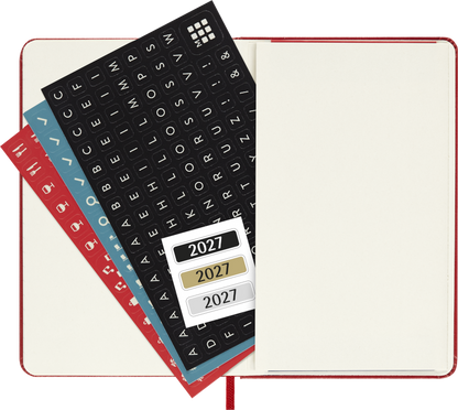 Moleskine 2027 Daily Diary – 12 Months, Pocket, Hard Cover, Scarlet Red