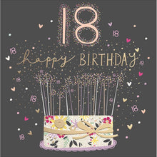 Sparkler Cake 18th Birthday Card