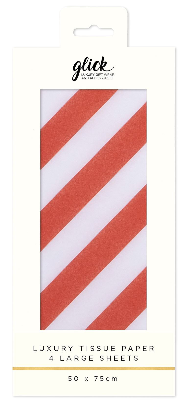 Candy Cane Patterned Tissue Paper (4 Sheets)