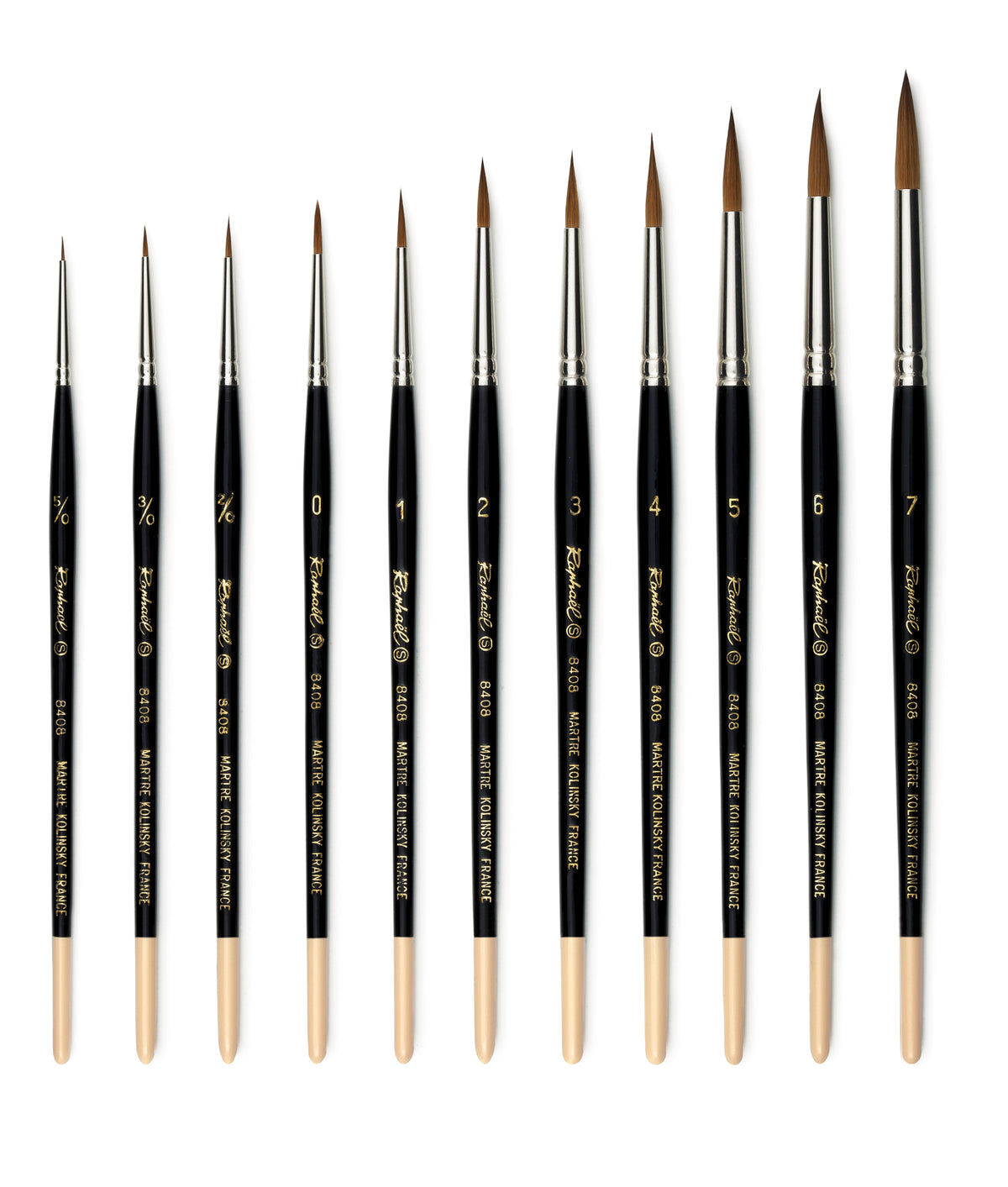 Raphaël Kolinsky Sable Round Brush, Series 8408 – Size 3/0
