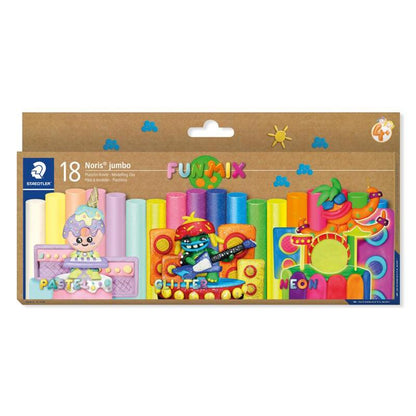 Staedtler Noris Jumbo Modelling Clay Sticks – 18 Assorted Colours