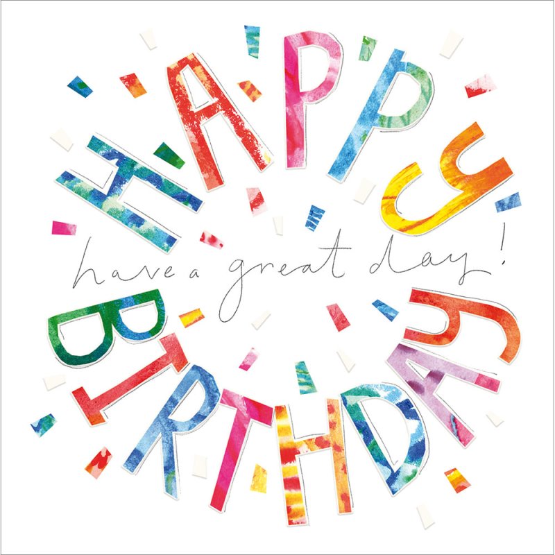 Birthday Shout Out Rainbow Lettering Birthday Card
