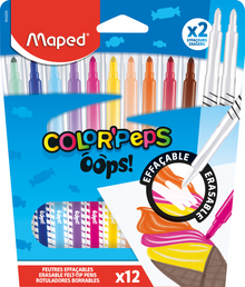 Color'Peps Oops Erasable Felt Pens | 12 Pack