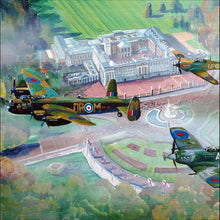 Memorial Flight Lancaster and Spitfires Blank Greetings Card