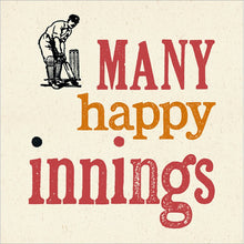 Happy Innings Cricket Blank Greetings Card