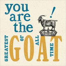 The Goat Greatest of All Time Blank Greetings Card