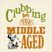 Middle-aged Clubbing Golf Blank Greetings Card