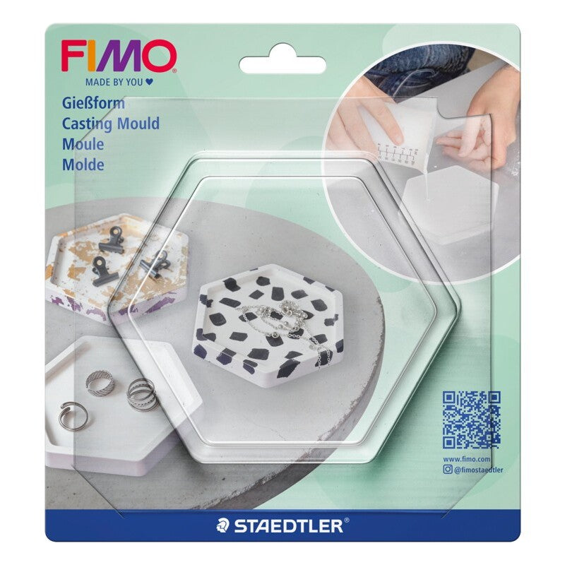 FIMO casting mould – hexagon tray
