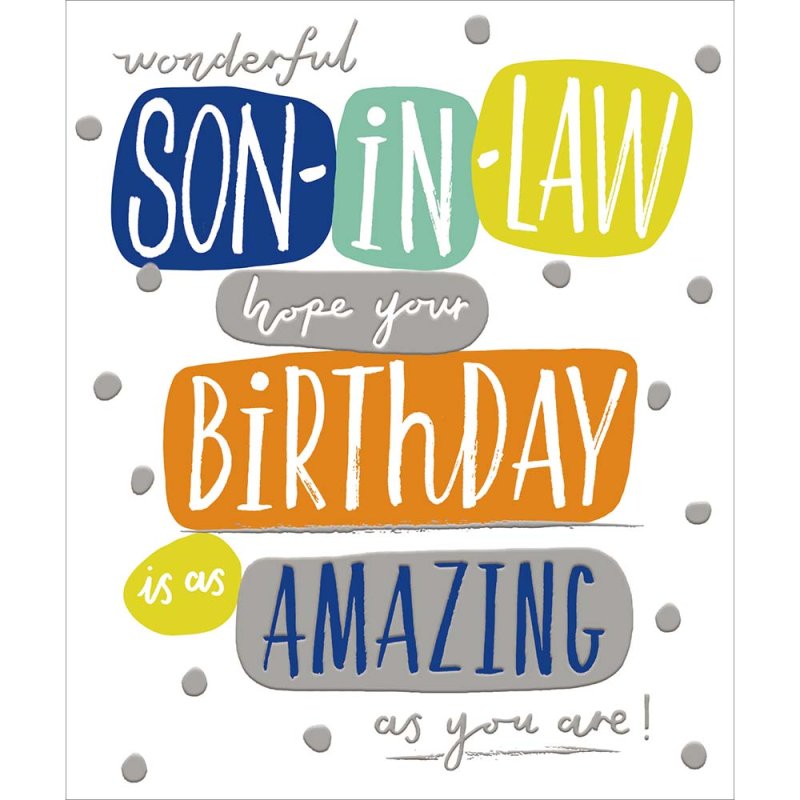 Amazing Son-in-Law Birthday Card
