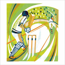 Paul Cleden Beat the Bat Cricket Blank Greetings Card