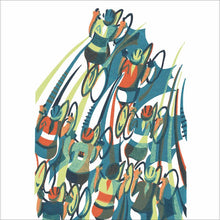 Paul Cleden Racing Shadows Cyclists Blank Greetings Card