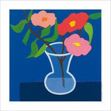 Sophie Harding Enveloped in Blue Flowers Blank Greetings Card