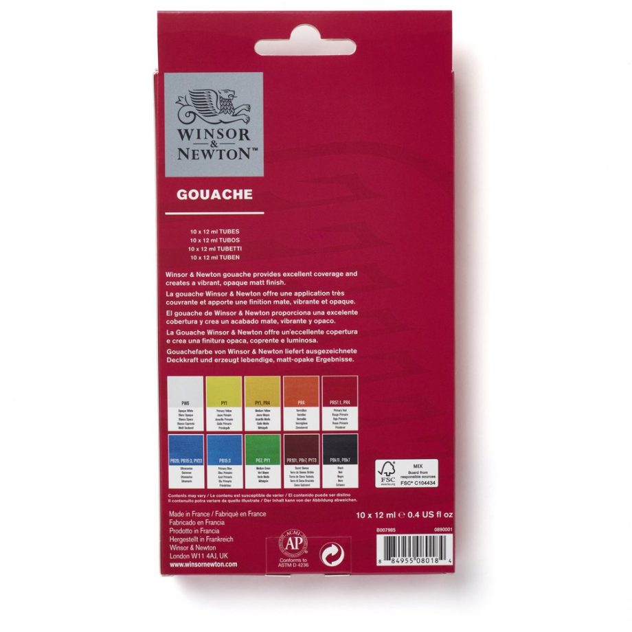 Gouache Colour Set 10 x 12ml | 890001