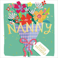 Beautiful Bouquet Nanny Gold Foil Birthday Card