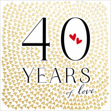 The Proper Mail Company 40 Years of Love Ruby Anniversary Card