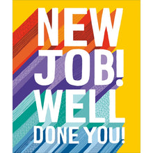 Best of Luck Rainbow Stripe New Job Card