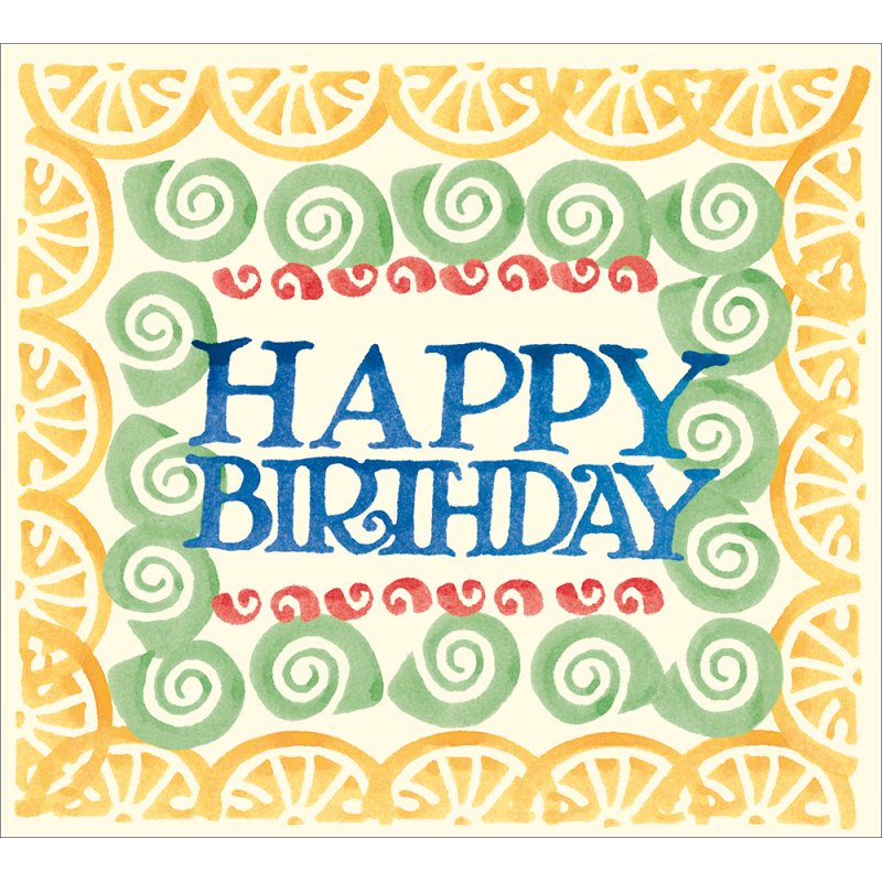 Emma Bridgewater Lemon Zest Happy Birthday Card