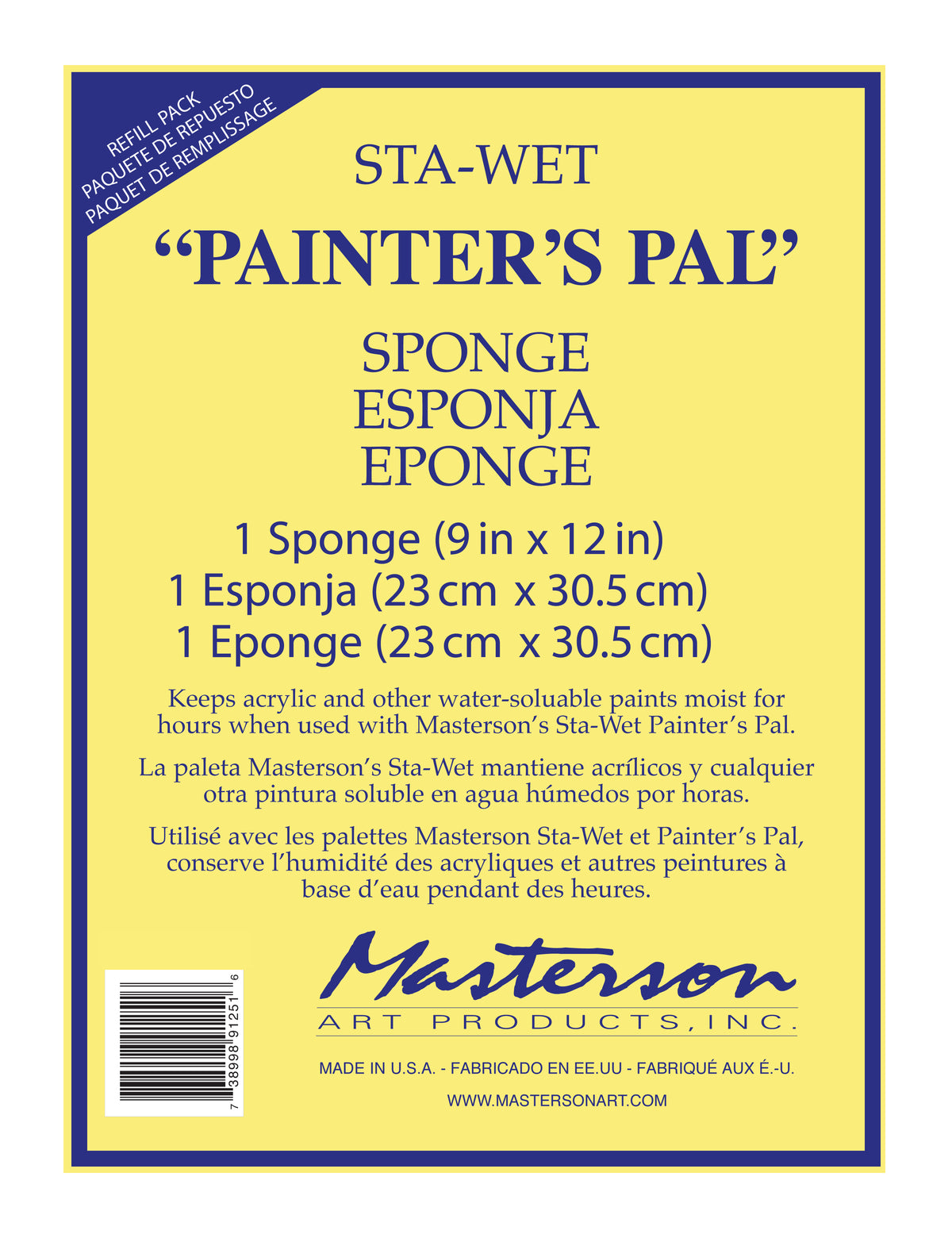 Masterson Sta-Wet Painter's Pal Sponge Refill – Single