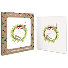 Festive Greetings Wreath Charity Christmas Cards | Pack of 5