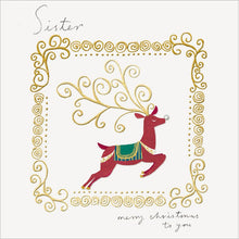 The Proper Mail Company Magical Journey Leaping Reindeer Christmas Card for Sister