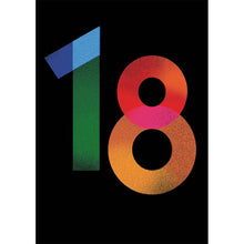 Bold Colour Block 18th Birthday Card