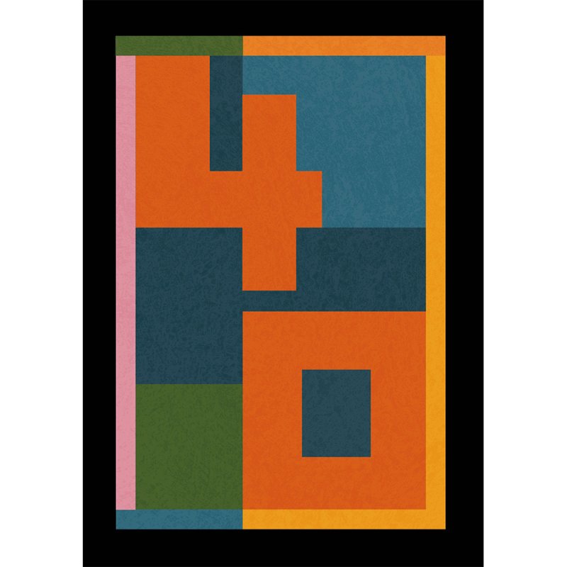Mid-Century Blocks 40th Birthday Card