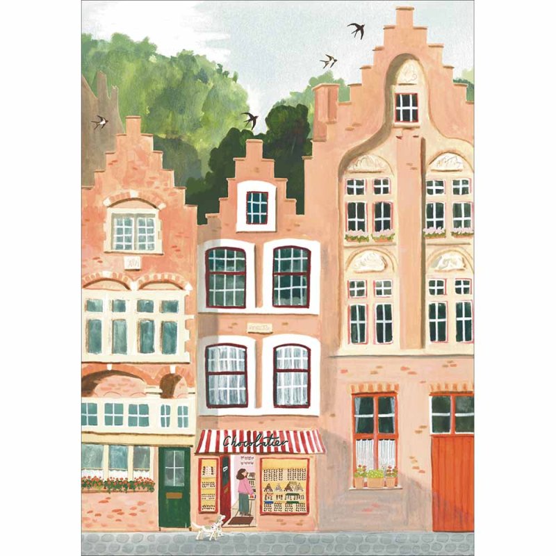 Peggy & Kate Bruges Chocolatier Blank Greetings Card