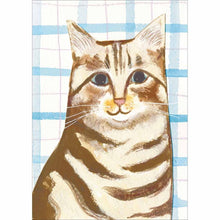 Peggy & Kate Tabby Cat Blank Greetings Card