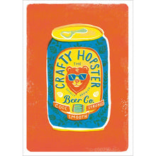 Crafty Hopster Craft Beer Can Blank Greetings Card