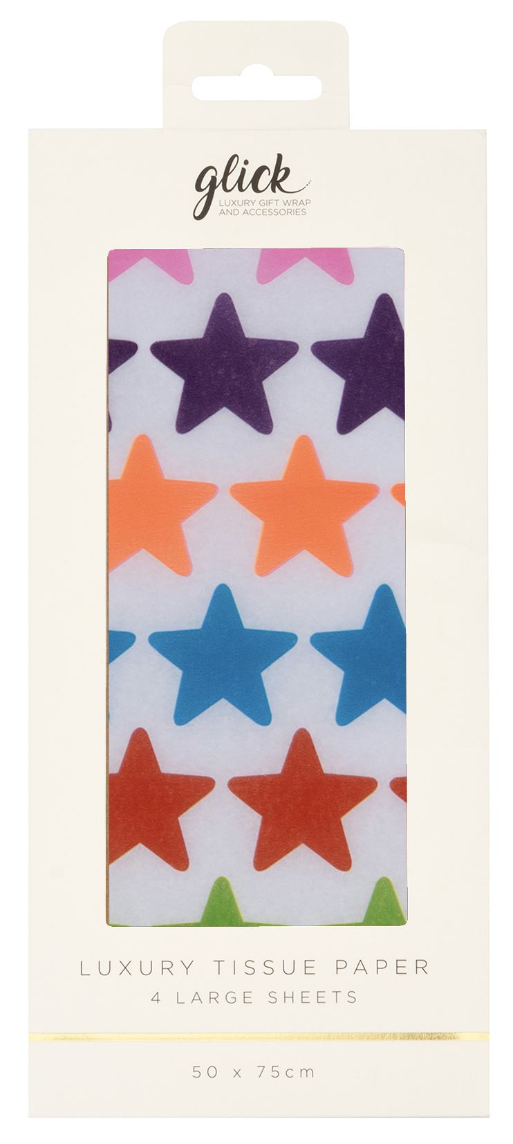 Jazzy Star Patterned Tissue Paper (4 Sheets) by Paper Salad