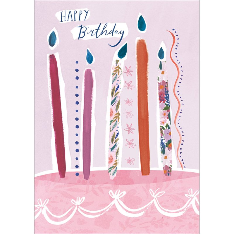 Birthday Delight Tall Candles Birthday Card
