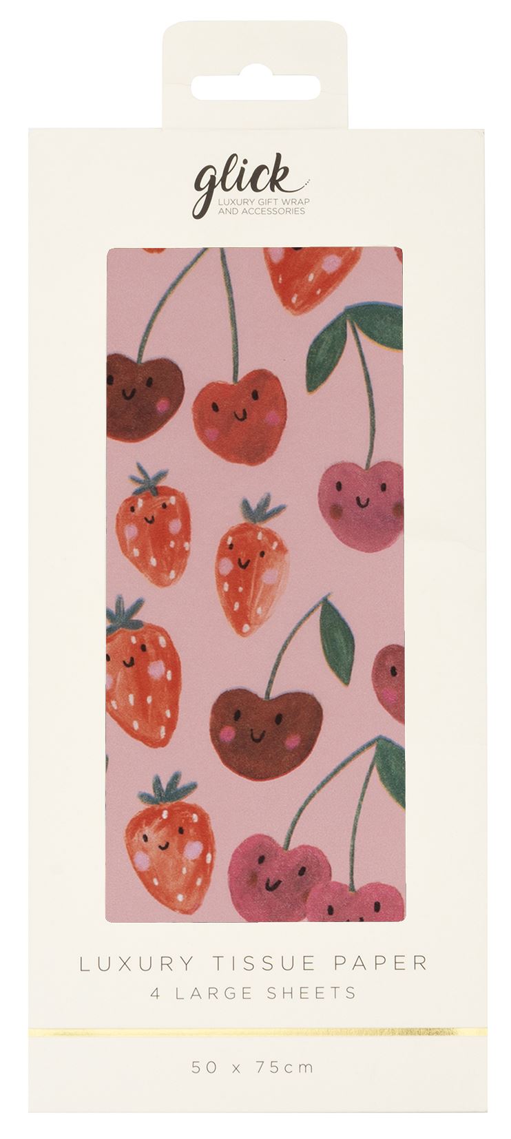 Cherry Strawberries Patterned Tissue Paper (4 Sheets) by Kate McFarlane