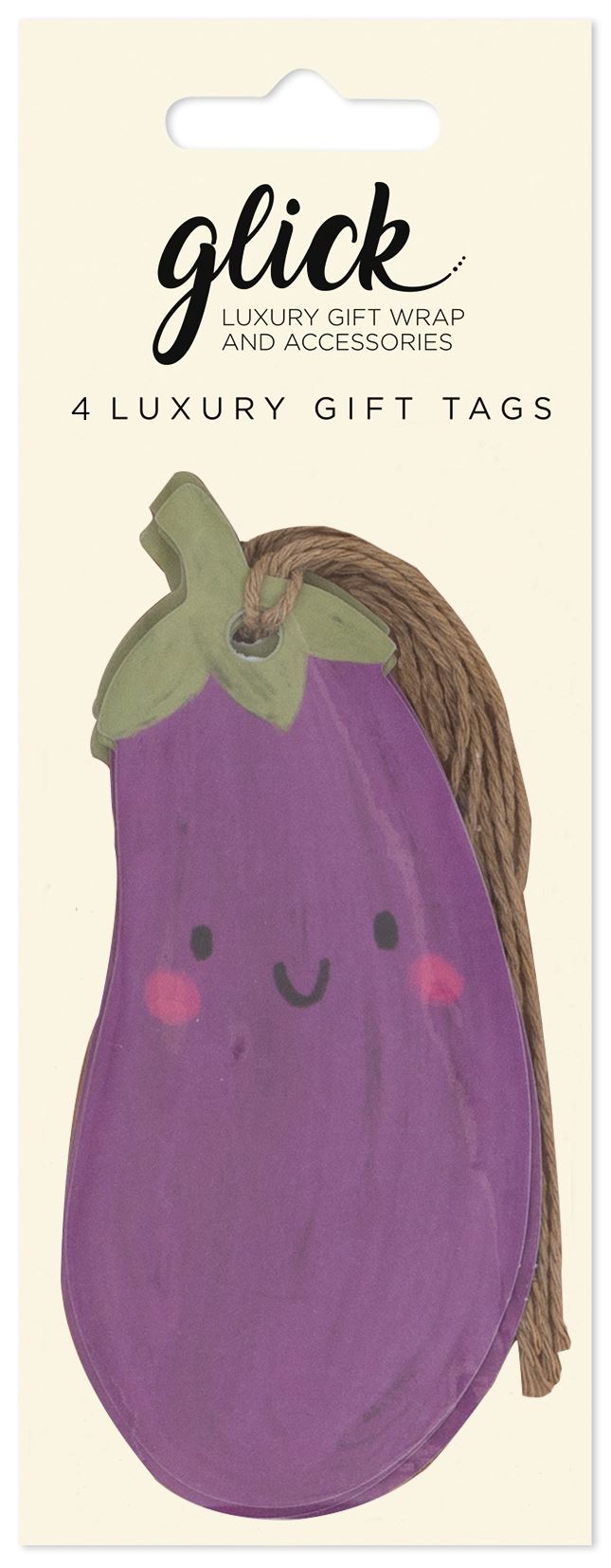 Aubergine Gift Tags (Pack of 4) by Kate McFarlane