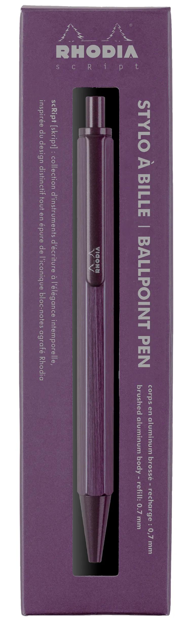 Rhodia scRipt Ballpoint Pen - Aubergine