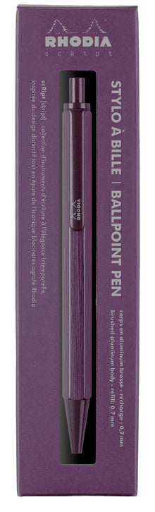 Rhodia scRipt Ballpoint Pen - Aubergine