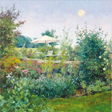 Parasol Moon Garden Blank Greetings Card