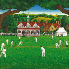 The Cricket Match Village Green Blank Greetings Card