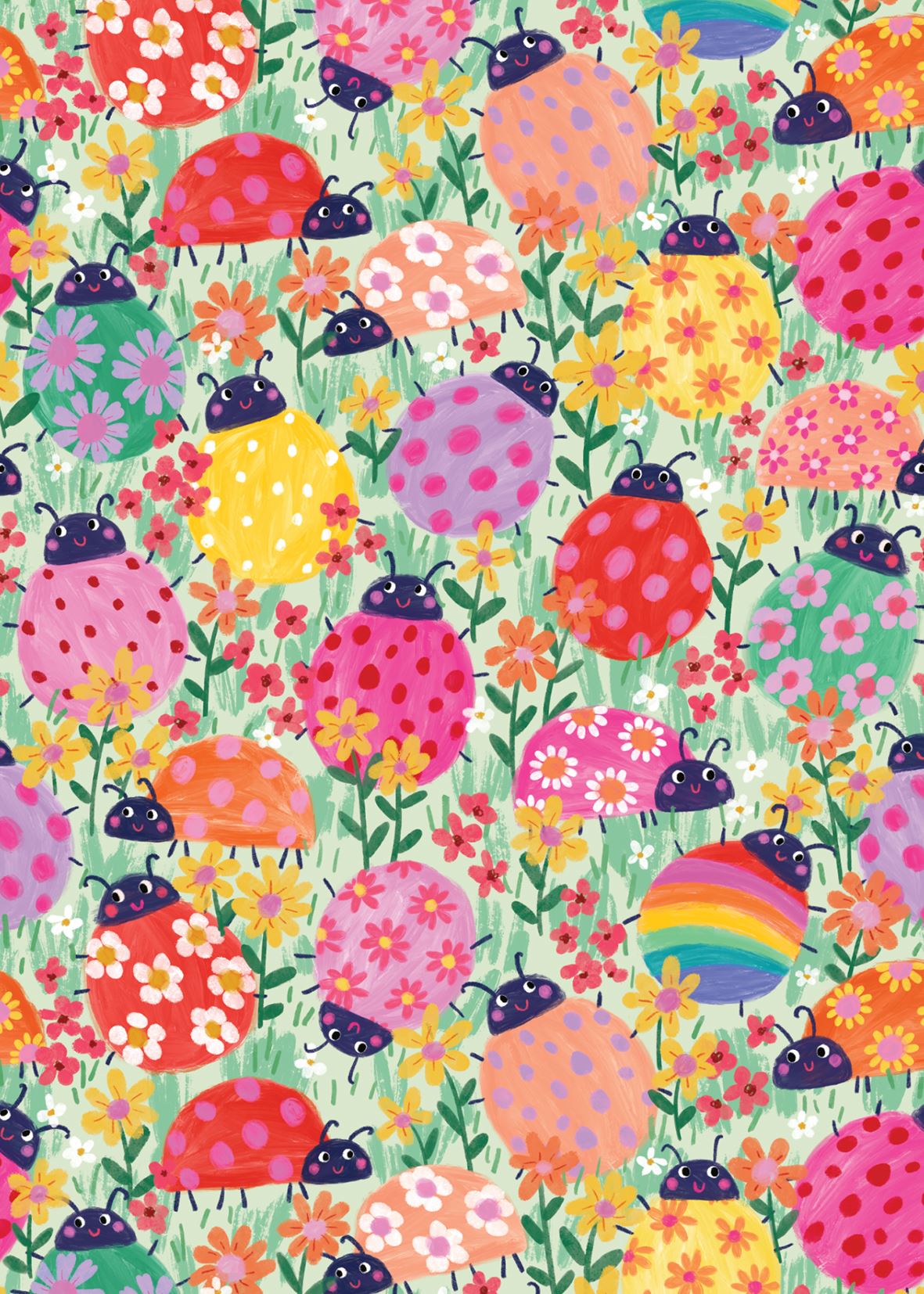 Loveable Ladybirds Wrapping Paper Sheet