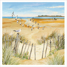 Lucy Grossmith By the Shore Seagulls Blank Greetings Card